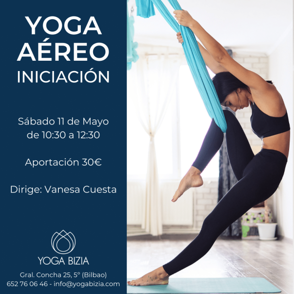 Sesión de Iniciación al Yoga Aéreo en Bilbao 11 de Mayo